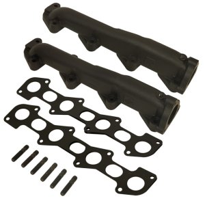 Ford F-550 Super Duty Exhaust Manifold Set - BD Diesel - Hi-Silicon Ductile Cast Iron - Black - `08-`10